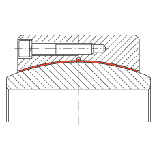 大的關(guān)節(jié)軸承 GE850-DW-2RS2, 根據(jù) DIN ISO 12 240-1 標(biāo)準(zhǔn), 免維護(hù)，兩側(cè)密封